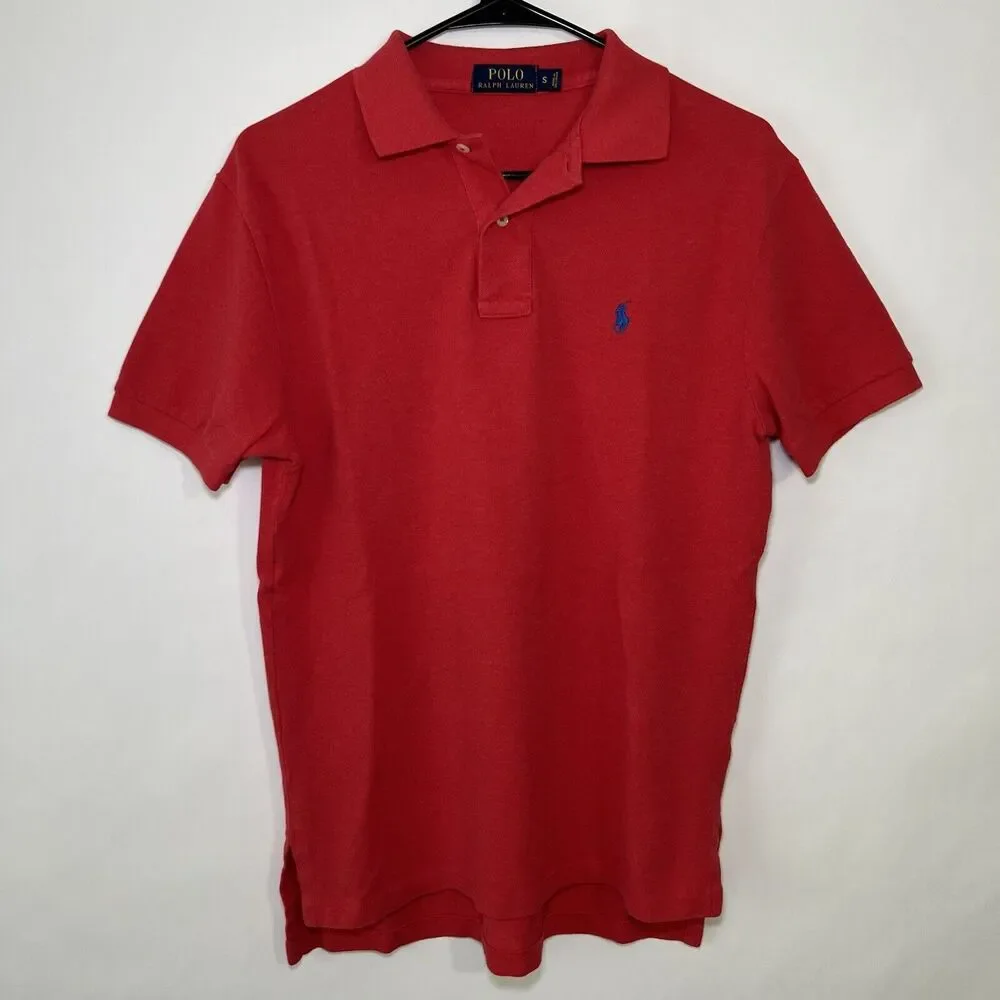 Polo by Ralph Lauren Red Polo Shirt with Blue Logo